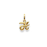 Gelbgold Buchstaben Anhänger - 18 Karat Gold - 750 - H